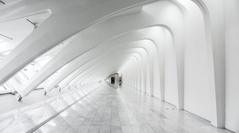 long exposure photography white dome building interior